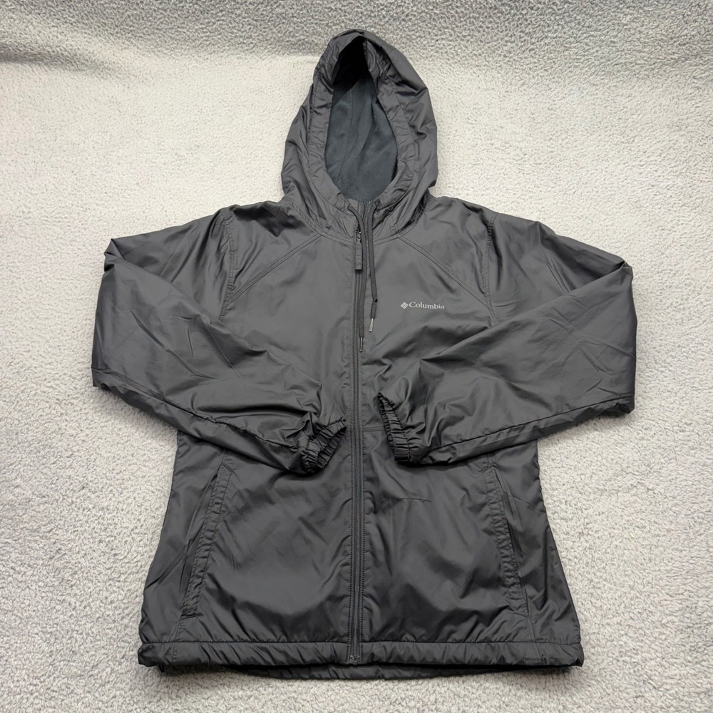 Columbia XL0660 Women's Medium Center Ridge Lined Windbreaker Hooded Rain Jacket